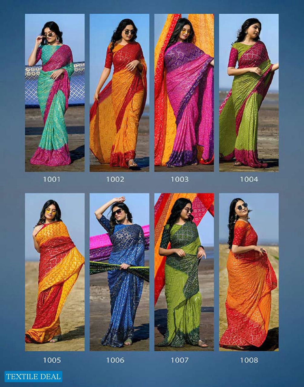 ASHIMA BANDHNI FOILY ETHNI WEAR SAREE DESIGN BEST RATE SELLER