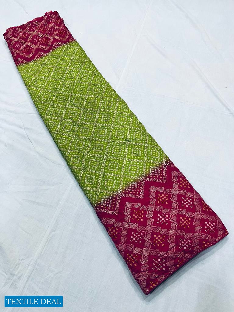 ASHIMA BANDHNI FOILY ETHNI WEAR SAREE DESIGN BEST RATE SELLER