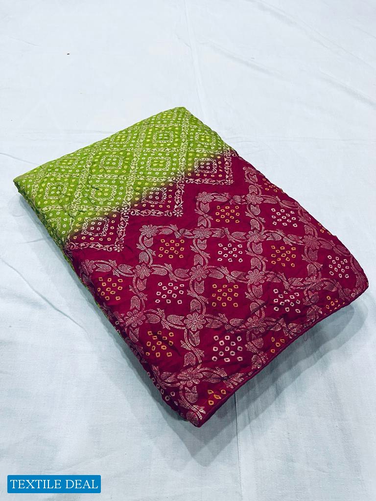 ASHIMA BANDHNI FOILY ETHNI WEAR SAREE DESIGN BEST RATE SELLER