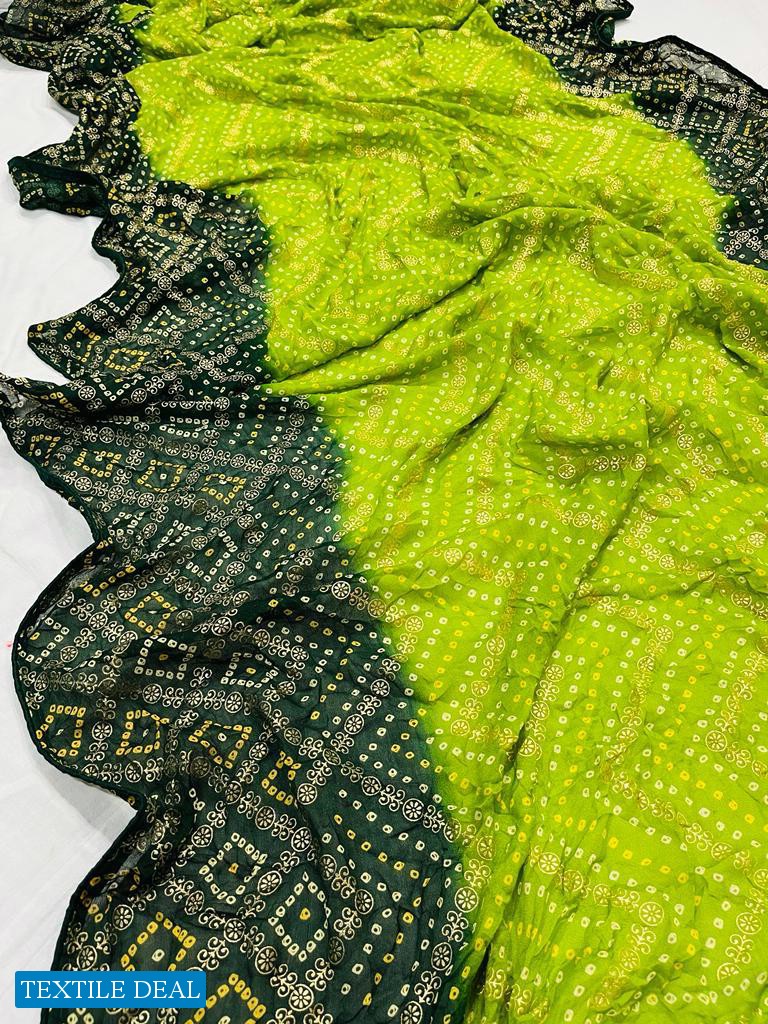 ASHIMA BANDHNI FOILY ETHNI WEAR SAREE DESIGN BEST RATE SELLER