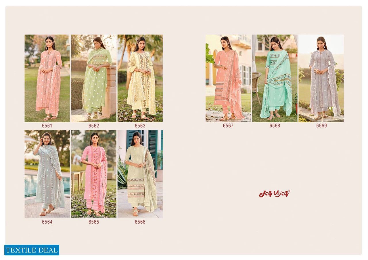 Jay VIjay Arrosa Wholesale Pure Cotton Work Salwar Kameez