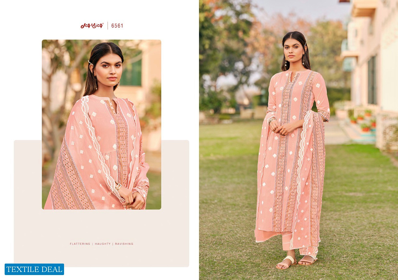 Jay VIjay Arrosa Wholesale Pure Cotton Work Salwar Kameez
