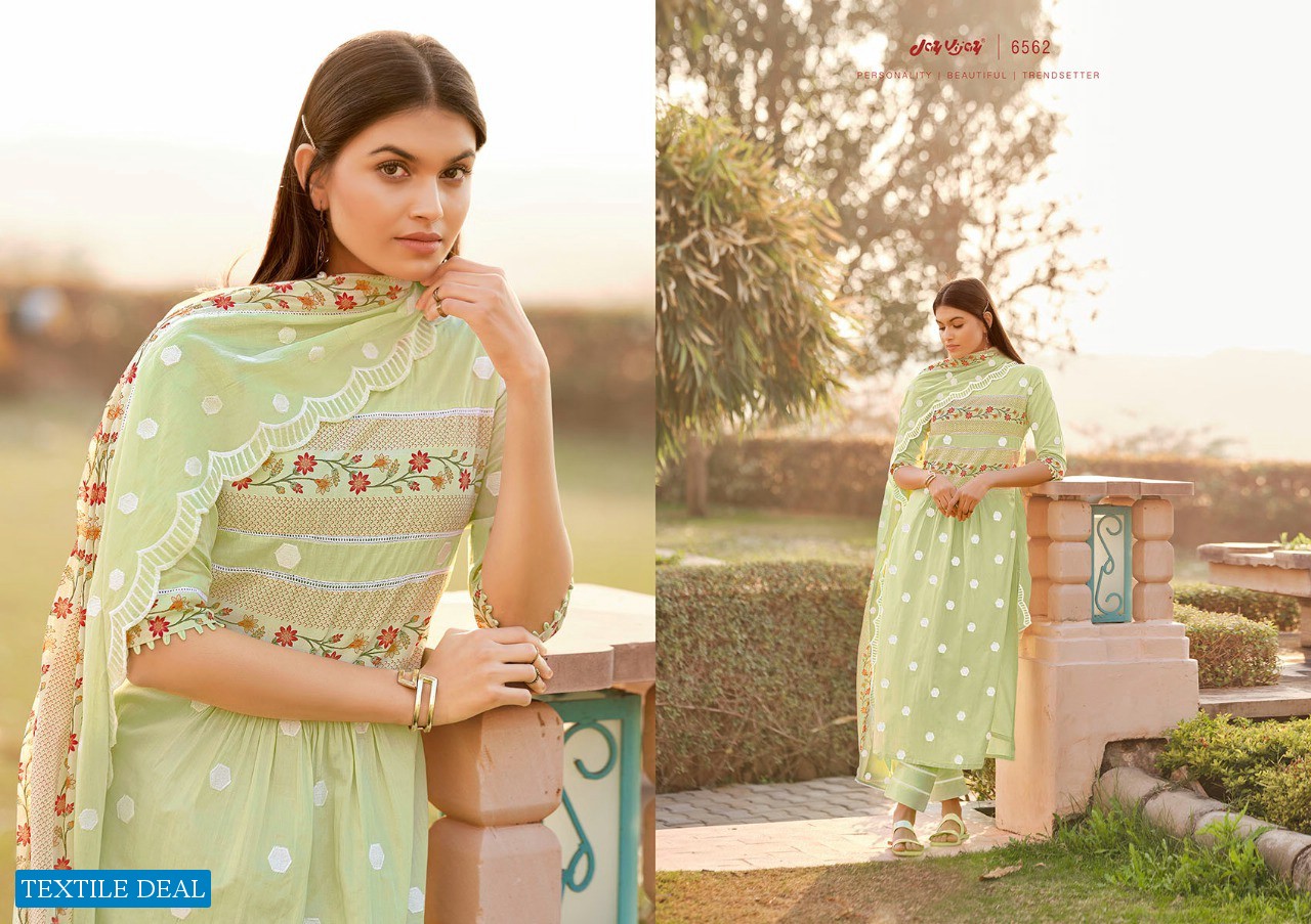 Jay VIjay Arrosa Wholesale Pure Cotton Work Salwar Kameez