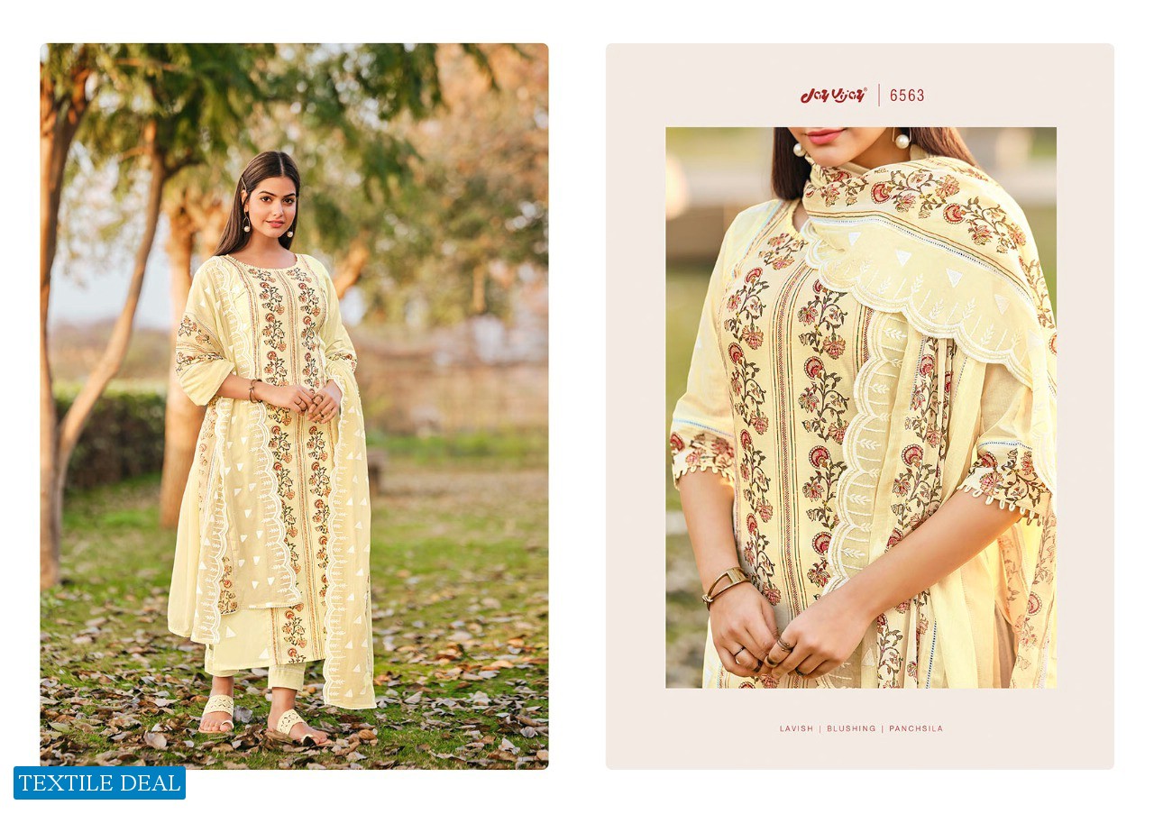 Jay VIjay Arrosa Wholesale Pure Cotton Work Salwar Kameez