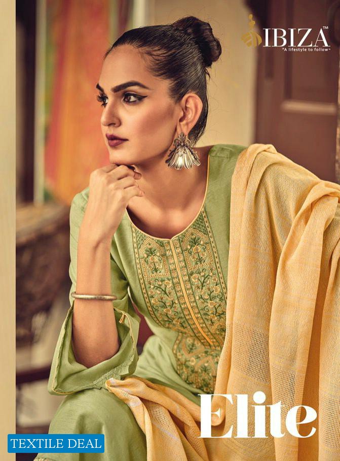 Ibiza Elite Wholesale Pure Jam Silk Embroidery Work Salwar Kameez