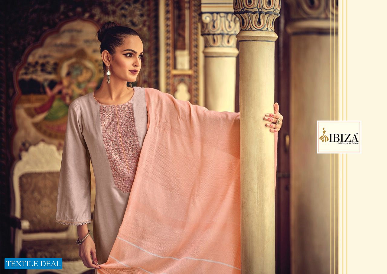 Ibiza Elite Wholesale Pure Jam Silk Embroidery Work Salwar Kameez