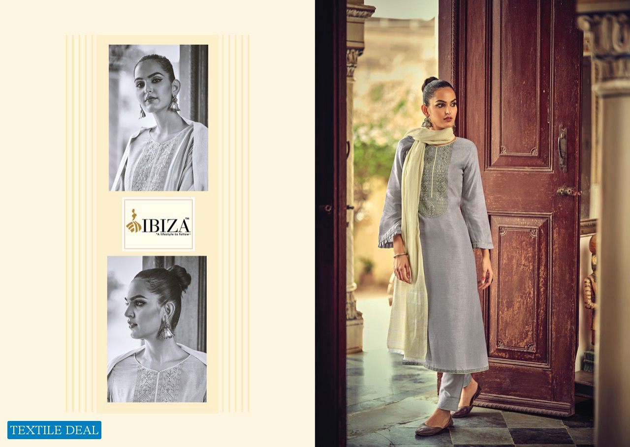 Ibiza Elite Wholesale Pure Jam Silk Embroidery Work Salwar Kameez