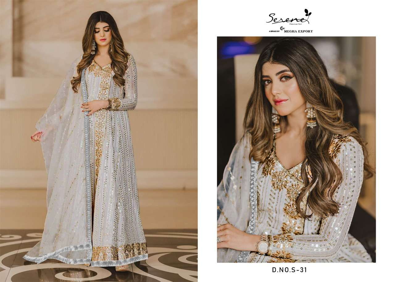 SERENE VOL 2 BY MEGHA EXPORTS S31 SERIES GEORGETTE EXCLUSIVE FANCY DRESSSES