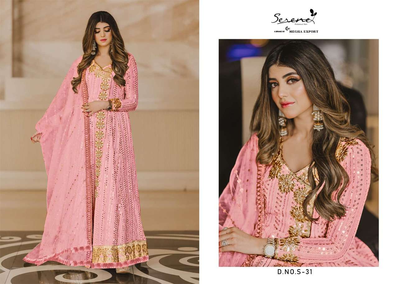SERENE VOL 2 BY MEGHA EXPORTS S31 SERIES GEORGETTE EXCLUSIVE FANCY DRESSSES