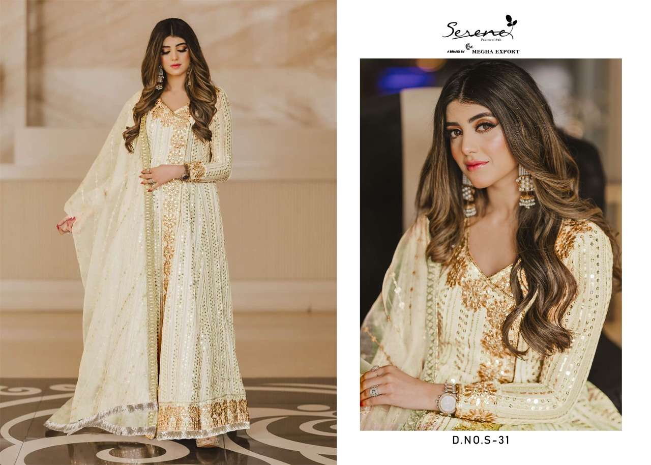 SERENE VOL 2 BY MEGHA EXPORTS S31 SERIES GEORGETTE EXCLUSIVE FANCY DRESSSES