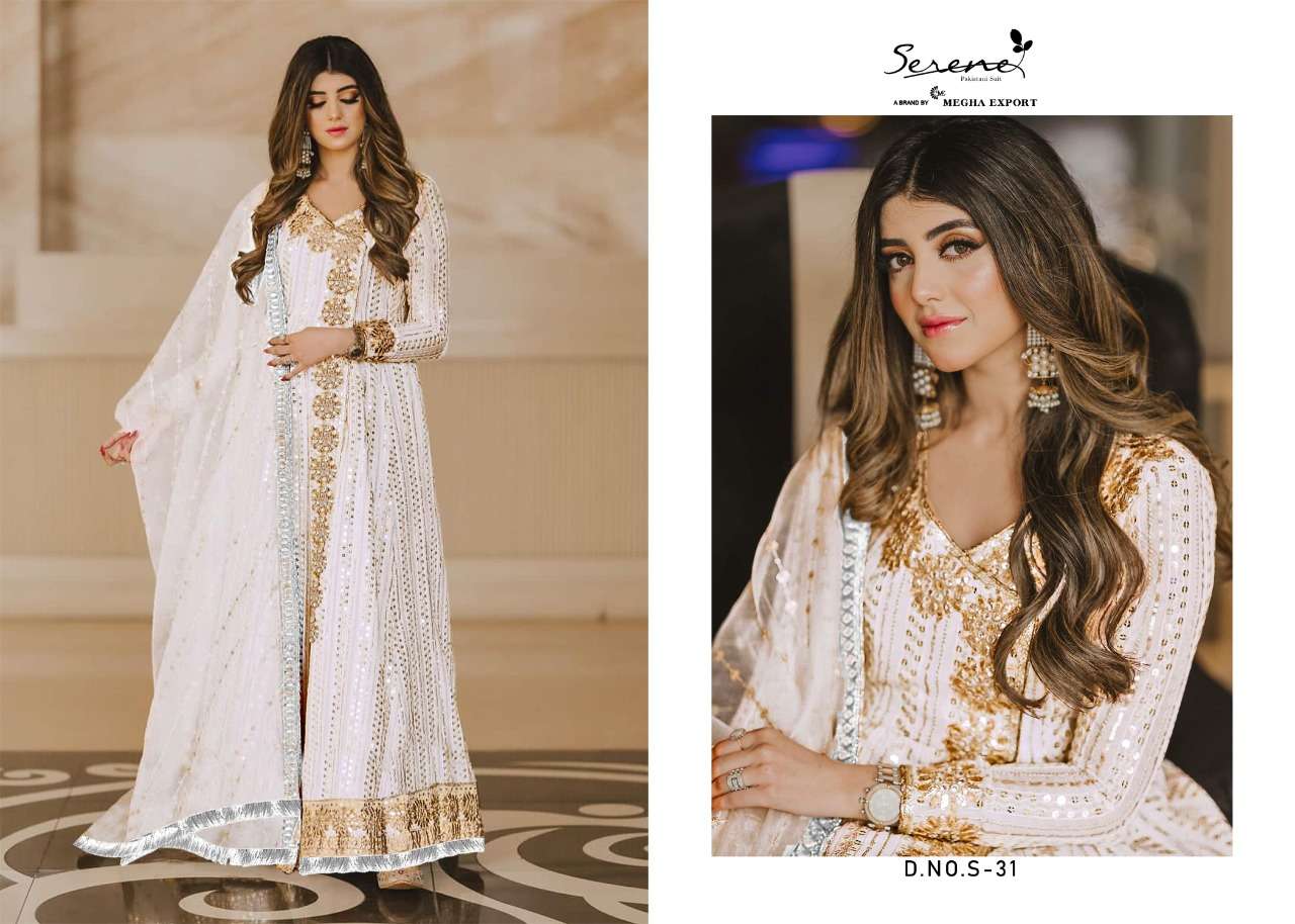 SERENE VOL 2 BY MEGHA EXPORTS S31 SERIES GEORGETTE EXCLUSIVE FANCY DRESSSES