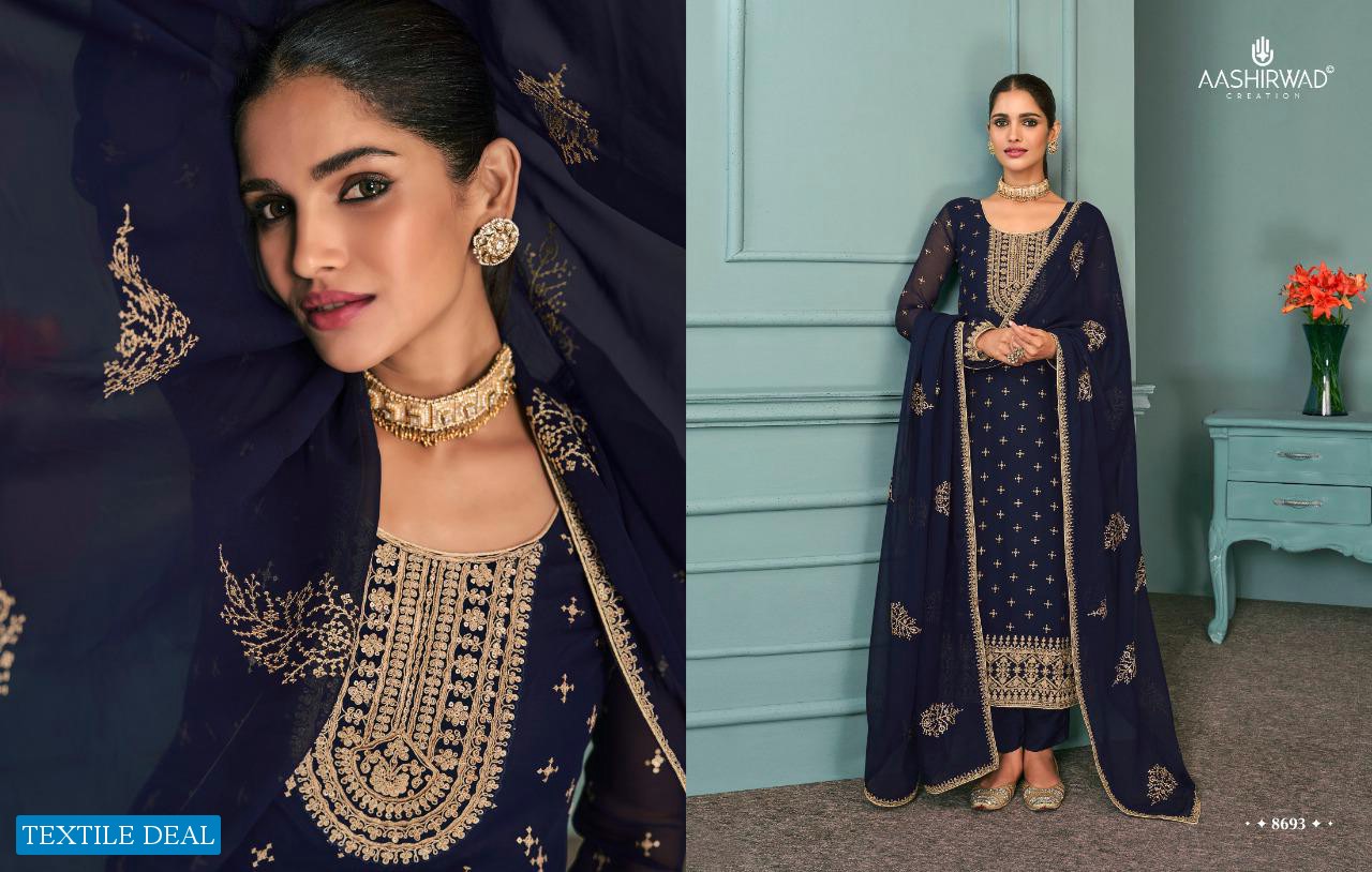 Aashirwad Chandni Wholesale Designer Straight Long salwar Kameez