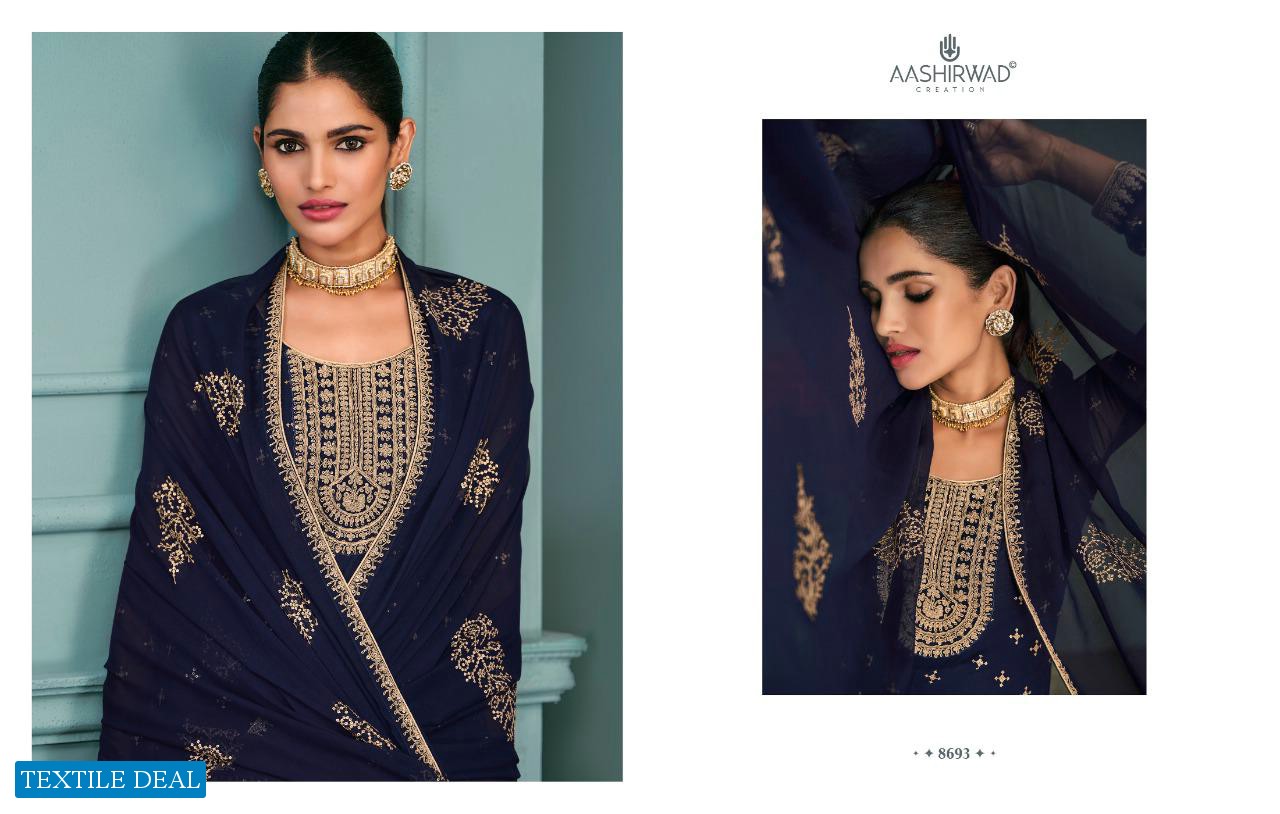 Aashirwad Chandni Wholesale Designer Straight Long salwar Kameez