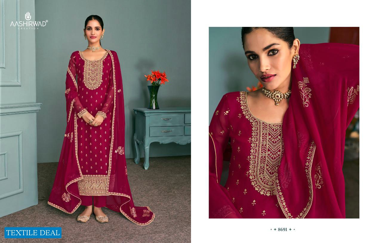Aashirwad Chandni Wholesale Designer Straight Long salwar Kameez