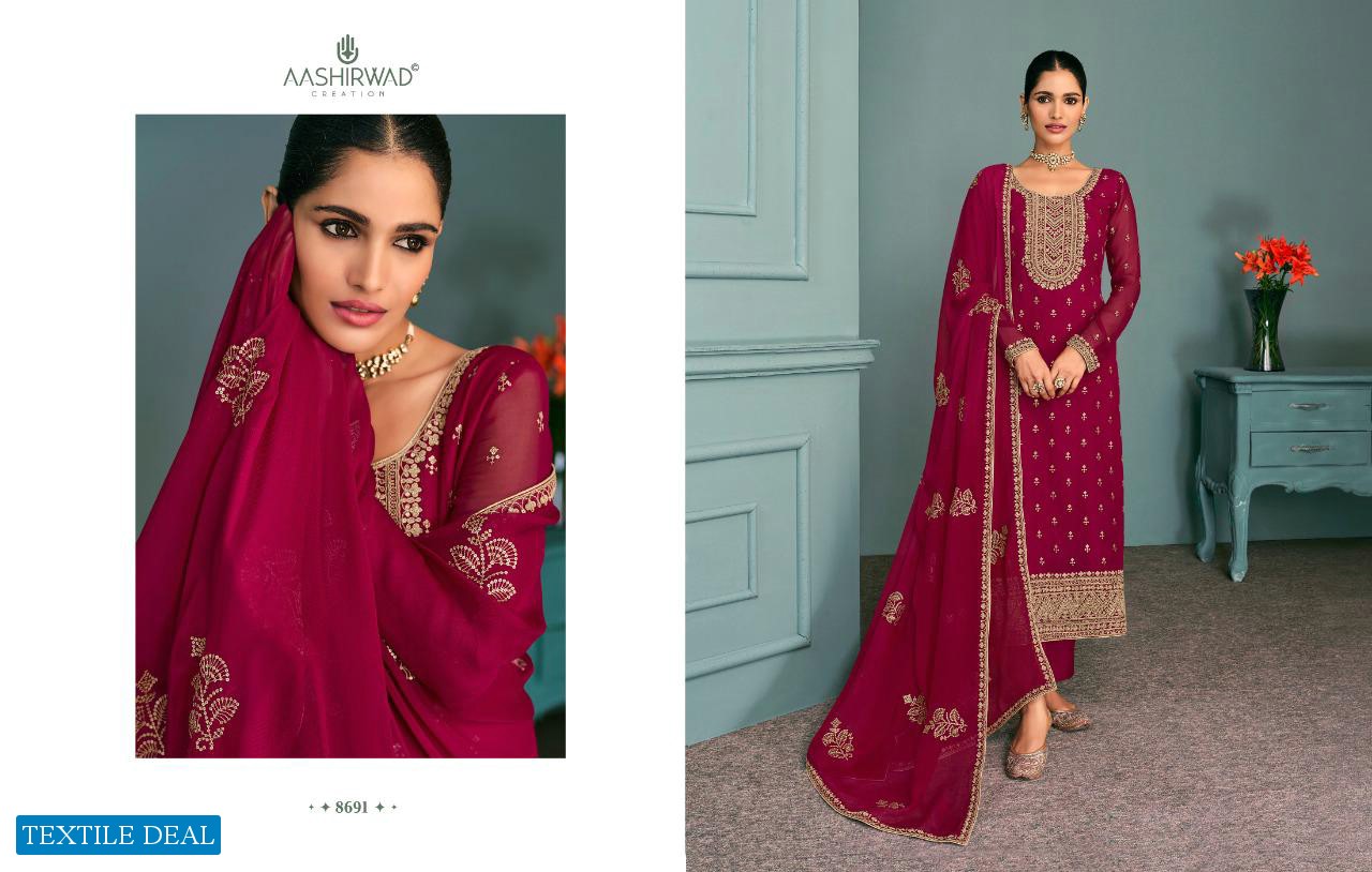 Aashirwad Chandni Wholesale Designer Straight Long salwar Kameez