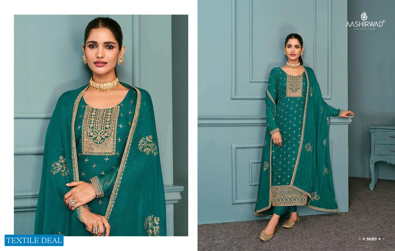 Aashirwad Chandni Wholesale Designer Straight Long salwar Kameez