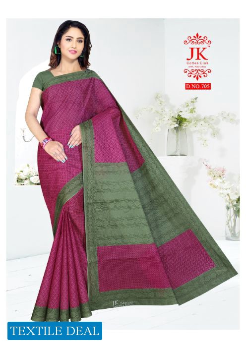 Jk Kangana Patiyala Vol-7 Wholesale Pure Cotton Printed Sarees