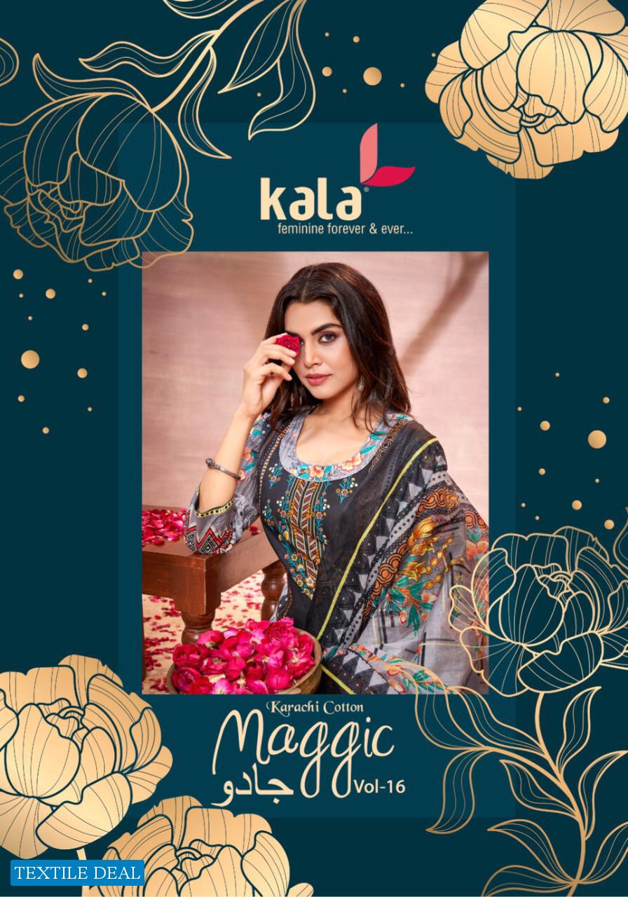 Kala Maggic Karachi Cotton Vol-16 Wholesale Karachi Cotton Dress Material