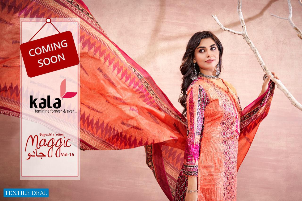 Kala Maggic Karachi Cotton Vol-16 Wholesale Karachi Cotton Dress Material