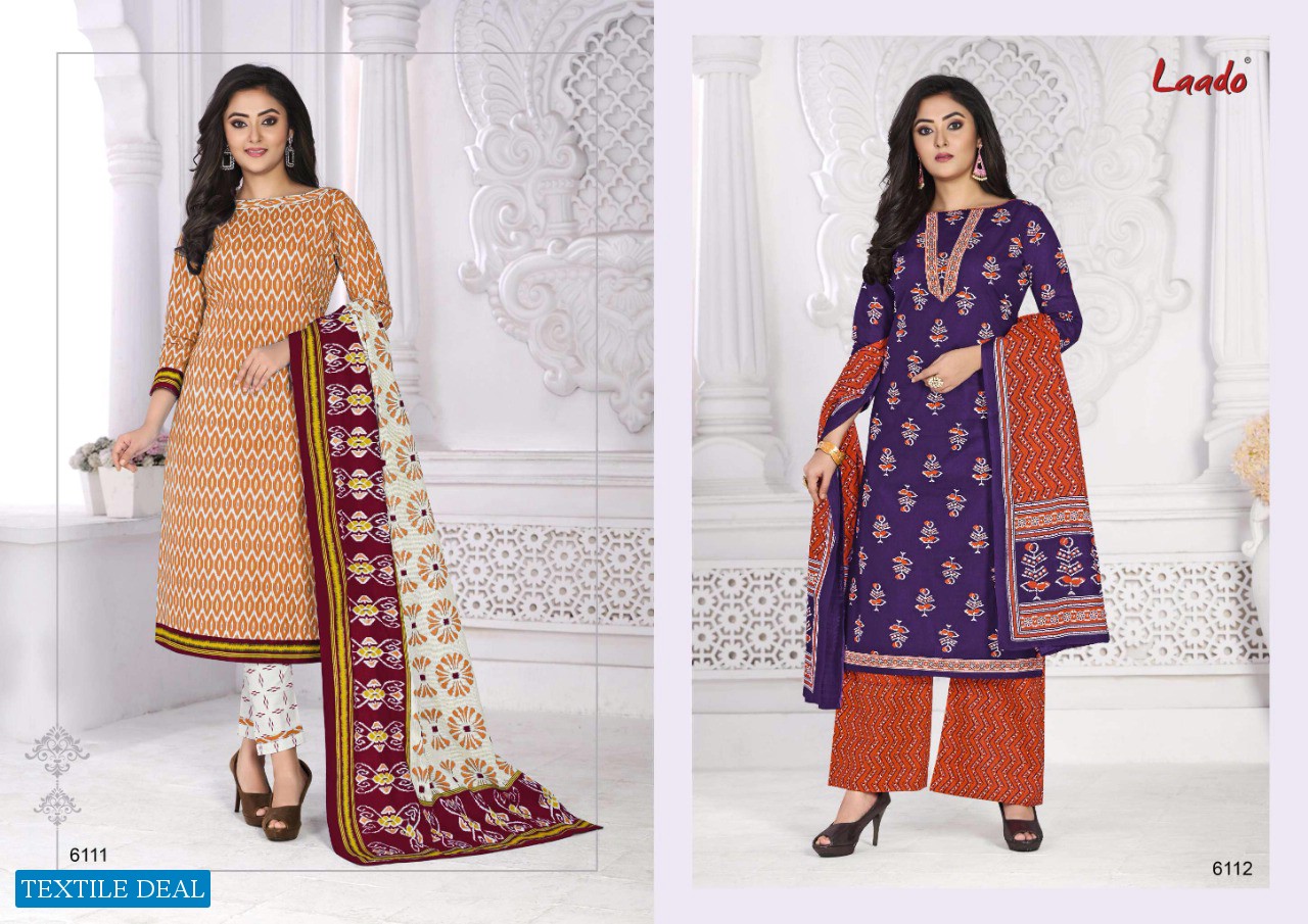 Laado Print Vol-61 Wholesale Pure Cotton Fabrics Dress Material