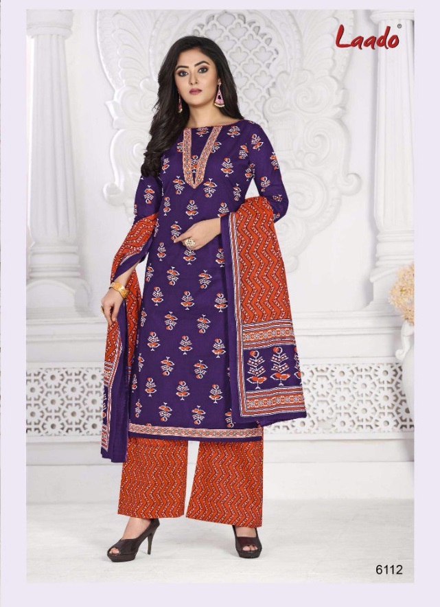 Laado Print Vol-61 Wholesale Pure Cotton Fabrics Dress Material