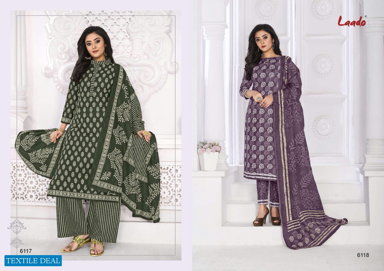 Laado Print Vol-61 Wholesale Pure Cotton Fabrics Dress Material