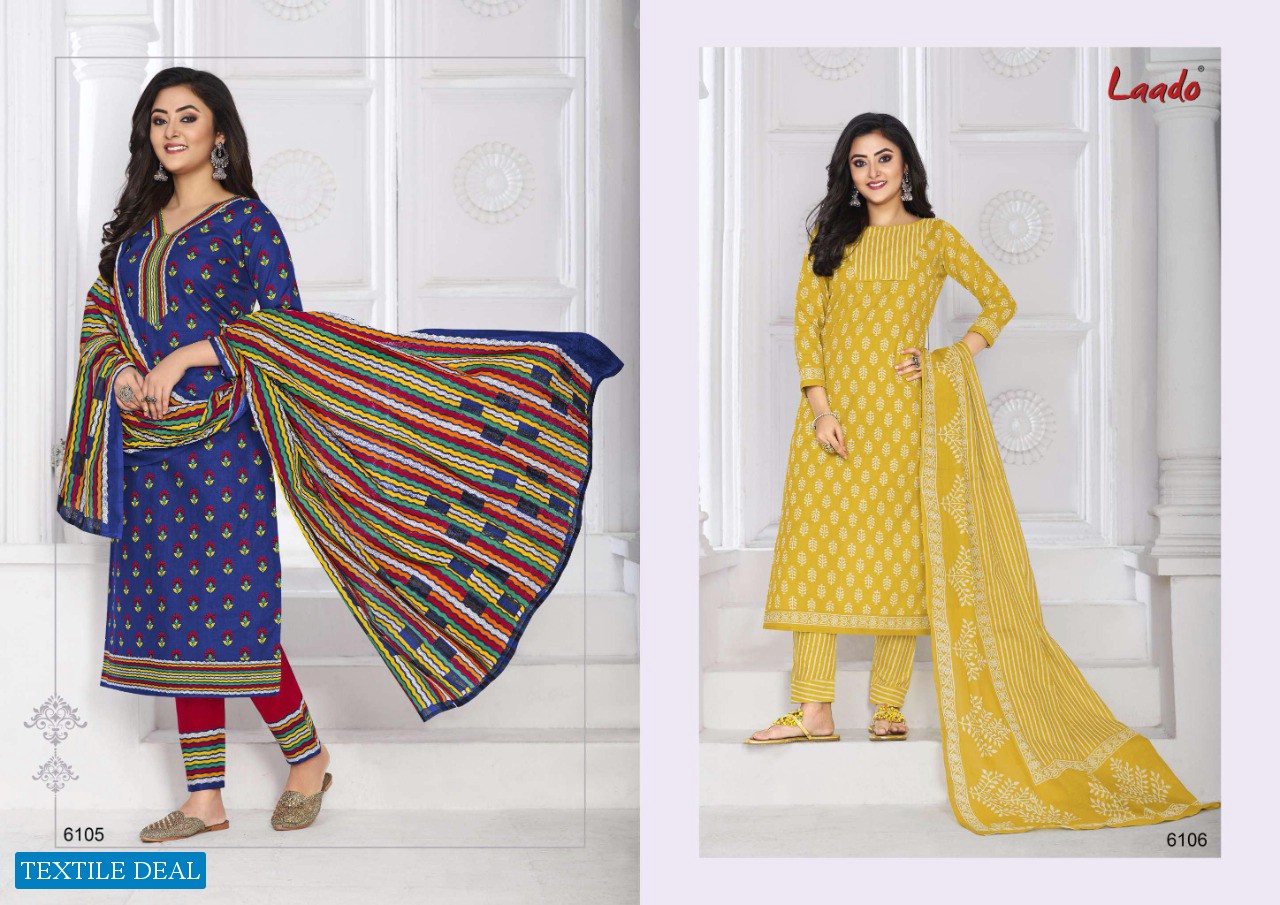 Laado Print Vol-61 Wholesale Pure Cotton Fabrics Dress Material