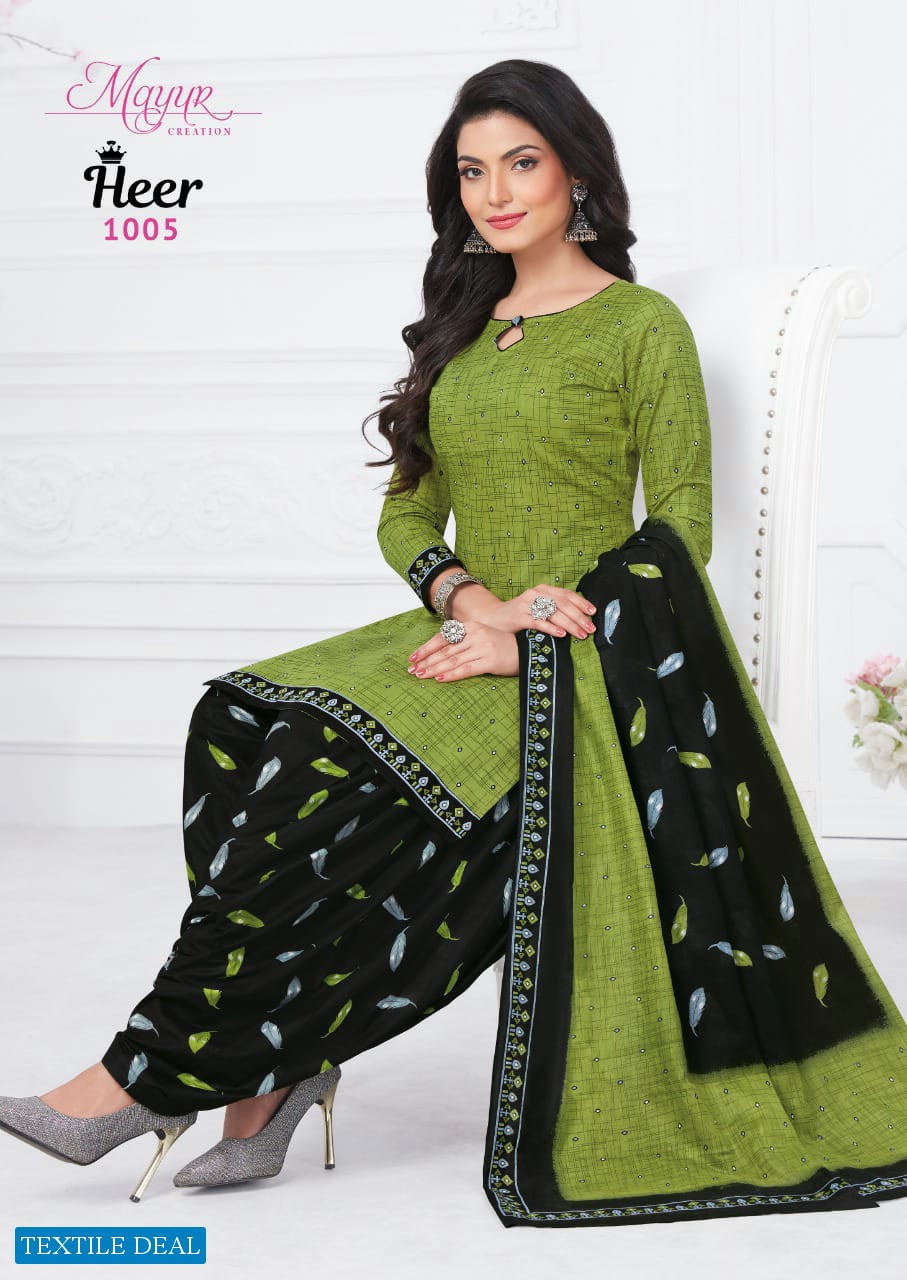 Mayur Heer Vol-1 Wholesale Pure Cotton Fabrics Dress