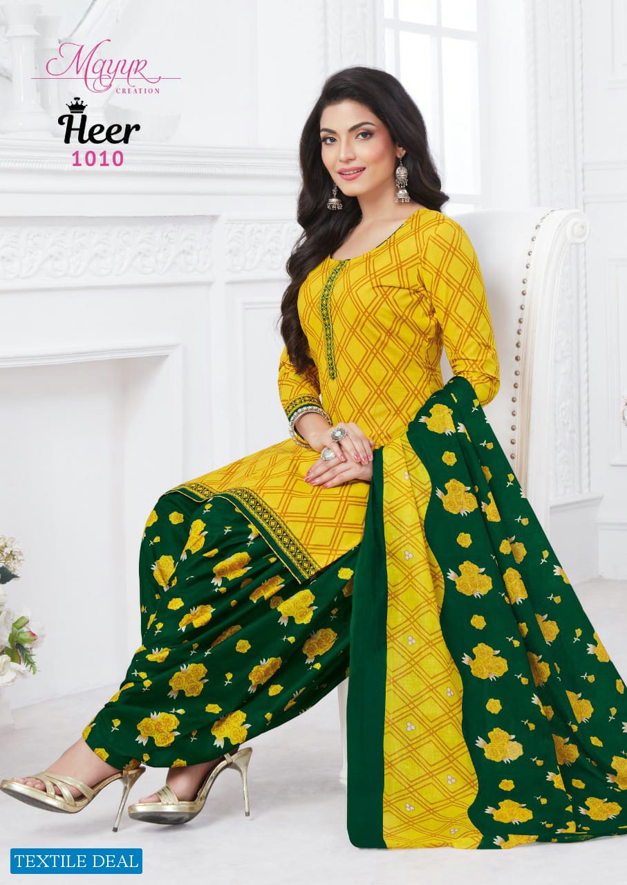 Mayur Heer Vol-1 Wholesale Pure Cotton Fabrics Dress