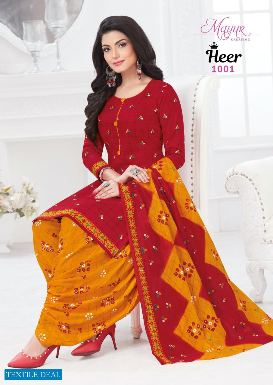 Mayur Heer Vol-1 Wholesale Pure Cotton Fabrics Dress