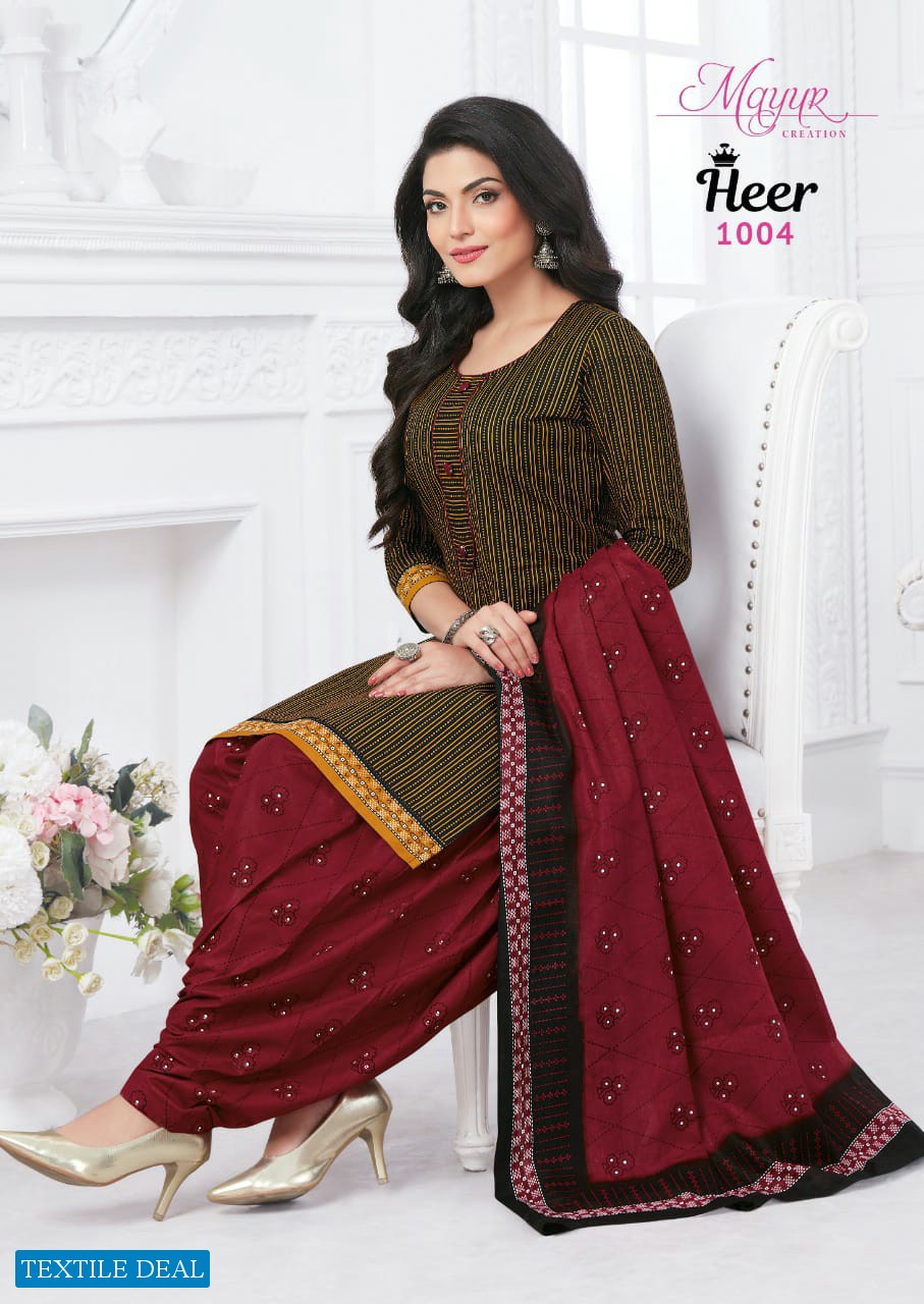 Mayur Heer Vol-1 Wholesale Pure Cotton Fabrics Dress