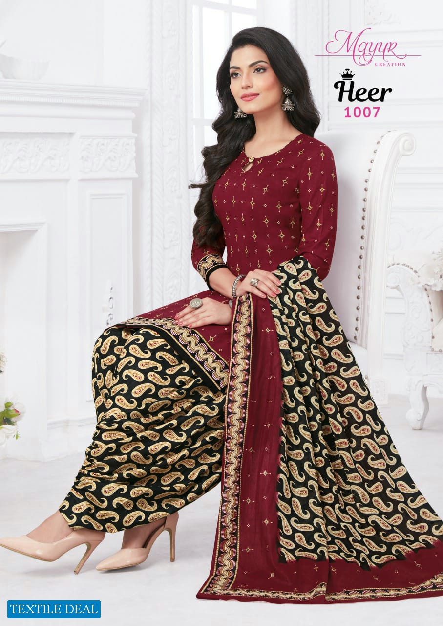 Mayur Heer Vol-1 Wholesale Pure Cotton Fabrics Dress