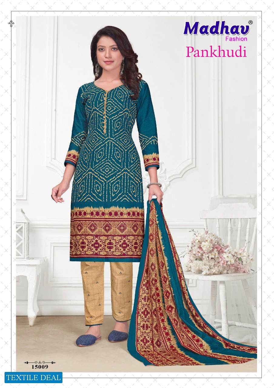 Madhav Pankhudi Vol-15 Wholesale Pure Cotton Dress Material