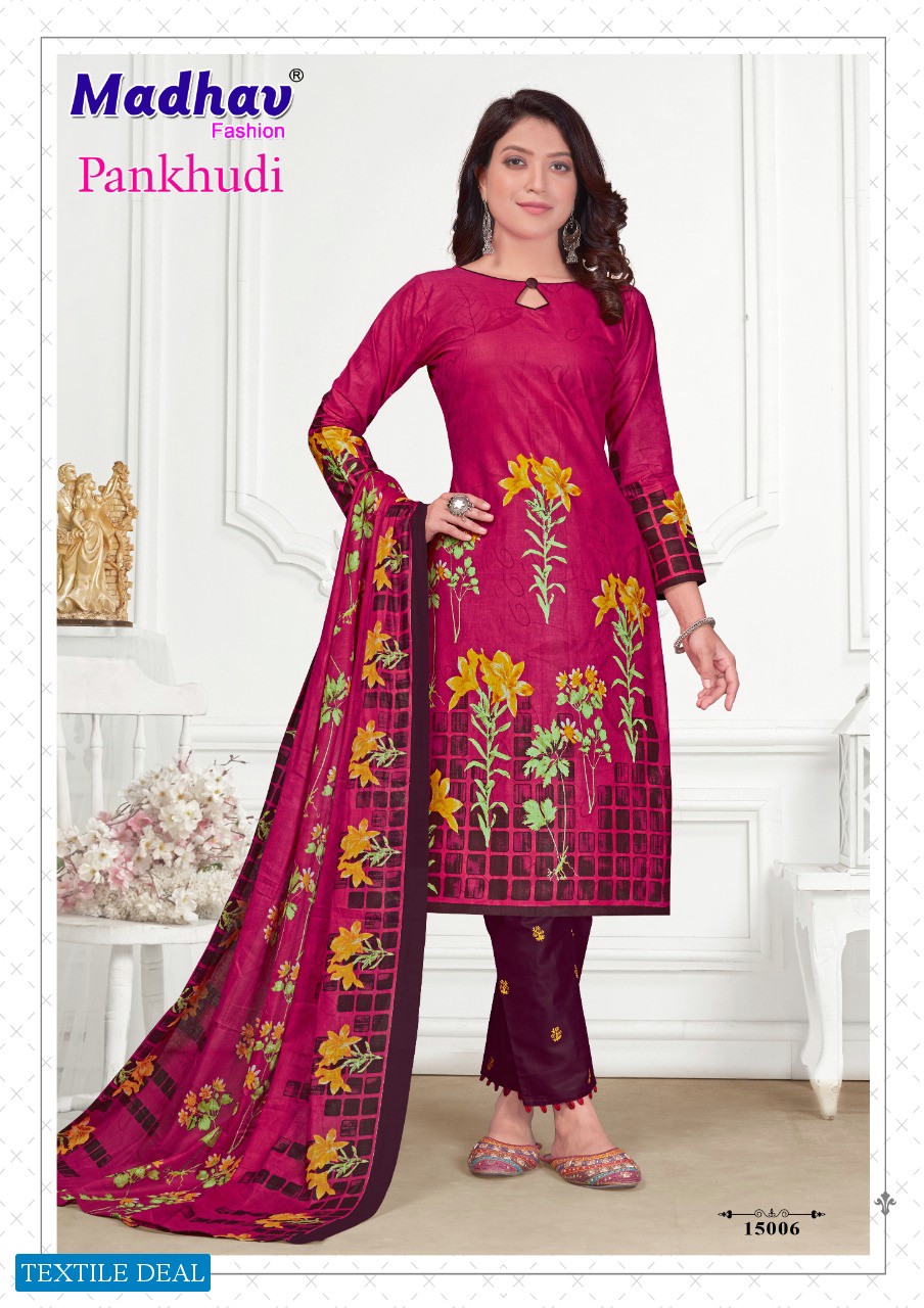 Madhav Pankhudi Vol-15 Wholesale Pure Cotton Dress Material