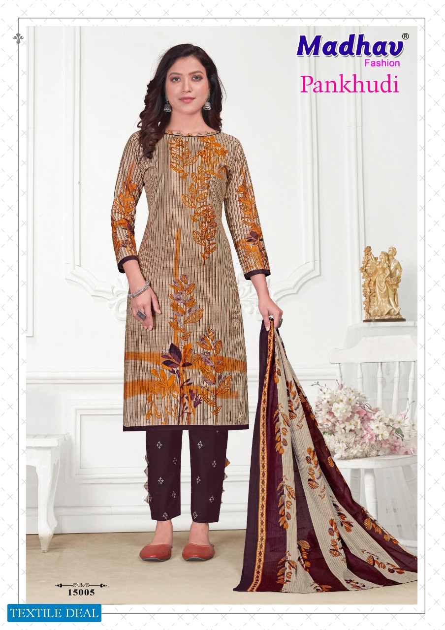 Madhav Pankhudi Vol-15 Wholesale Pure Cotton Dress Material