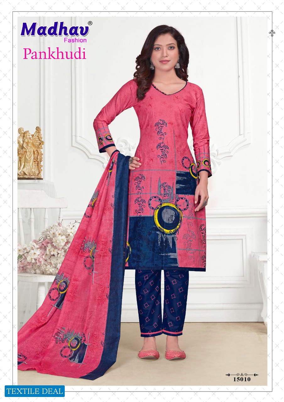 Madhav Pankhudi Vol-15 Wholesale Pure Cotton Dress Material
