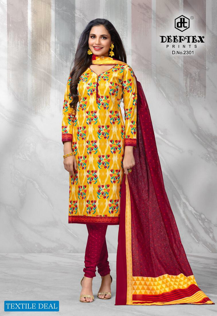 Deeptex Chief Guest Vol-23 Wholesale Pure Cotton Fabrics Dress Material