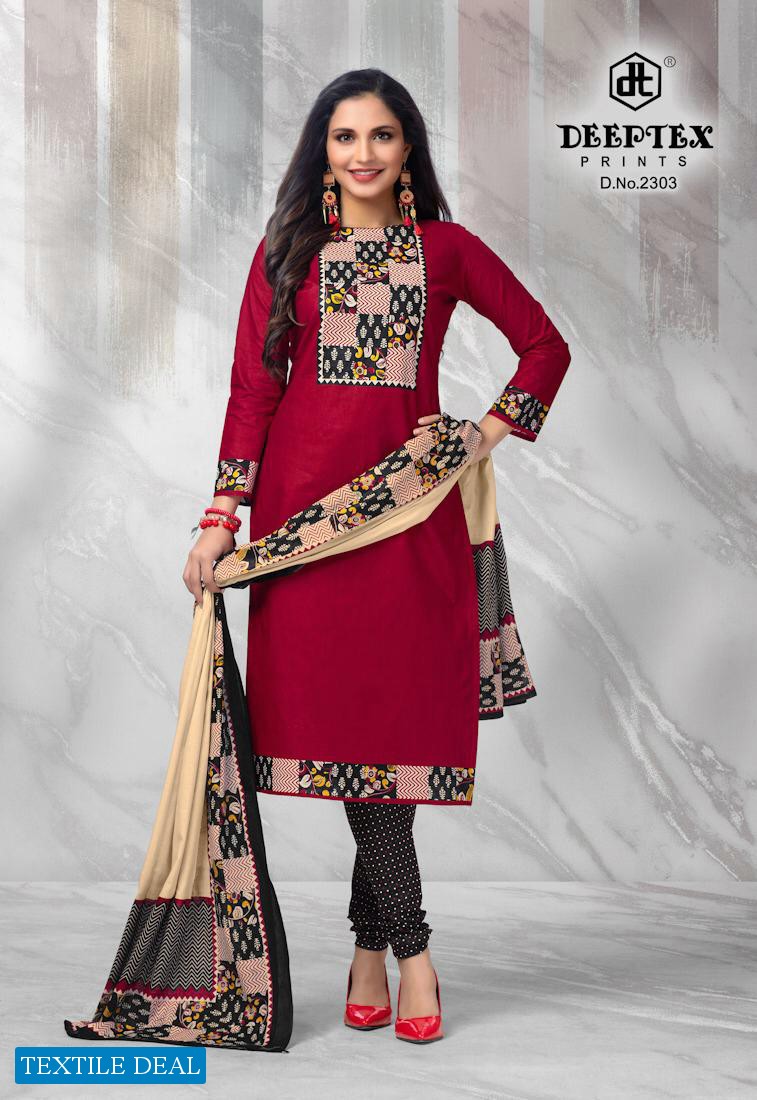 Deeptex Chief Guest Vol-23 Wholesale Pure Cotton Fabrics Dress Material