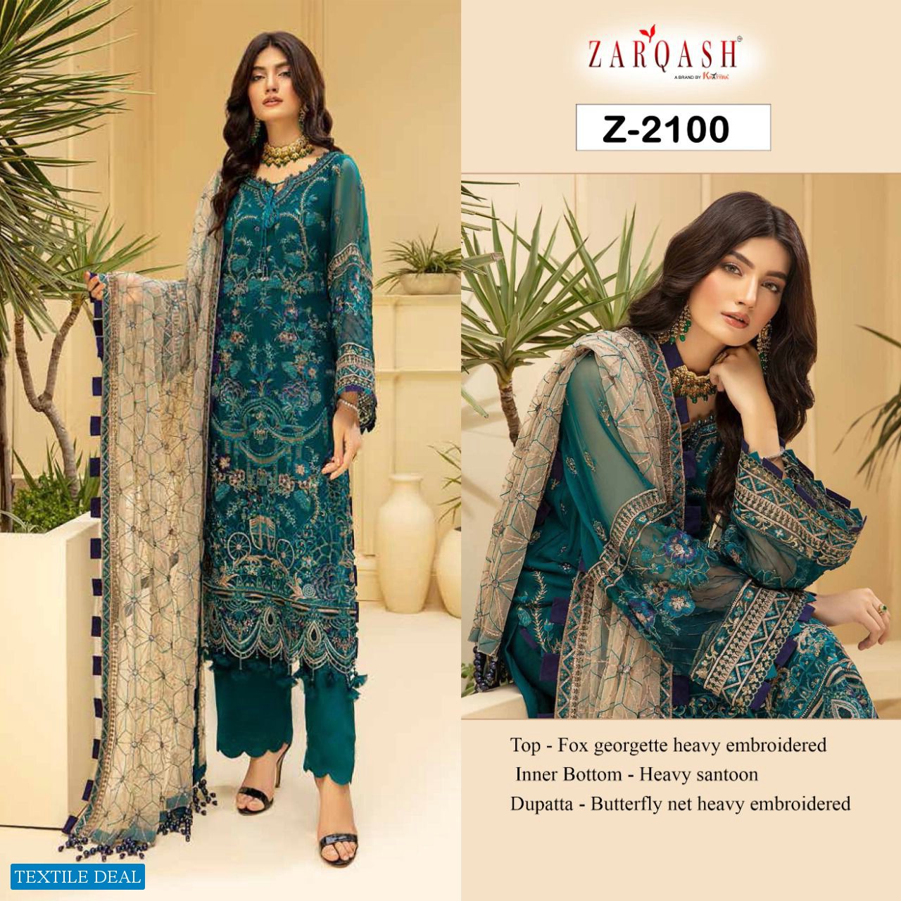 Zarqash Adan Tesoro Wholesale Pakistani Concept Dress