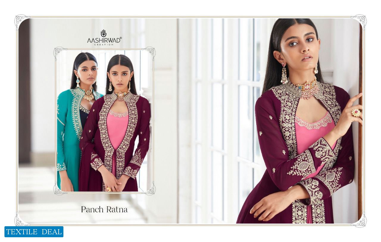 Aashirwad Panch Ratna Wholesale Designer Salwar Suits