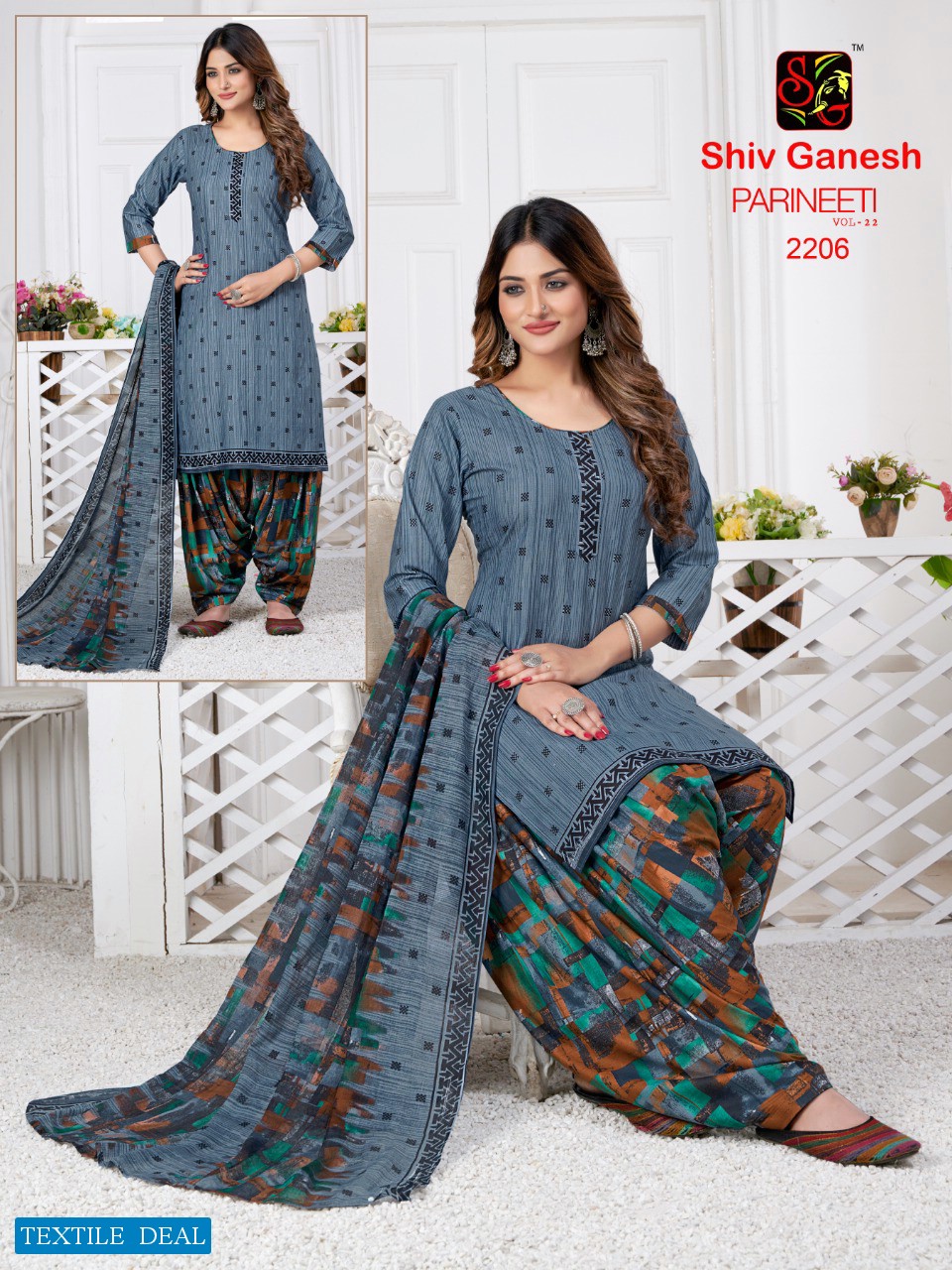 Shiv Ganesh Parineeti Vol-22 Wholesale Pure Cotton Fabrics Dress Material