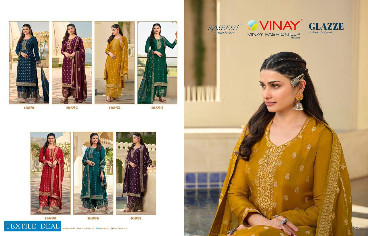 Vinay Kasheesh Glazze Wholesale Festive Indian Salwar Suits