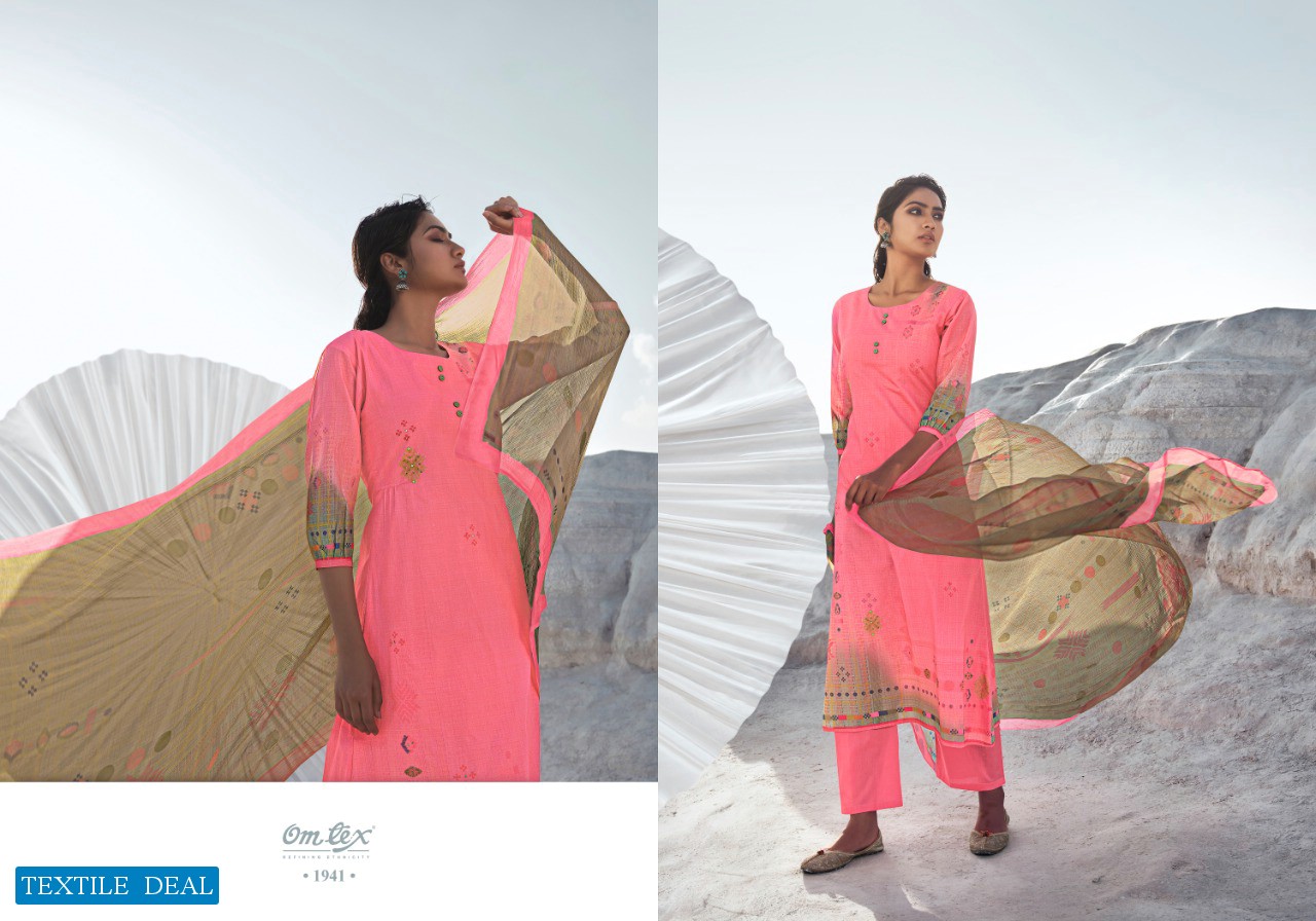 Omtex Shore Wholesale Lawn Cotton Handwork Salwar Suits