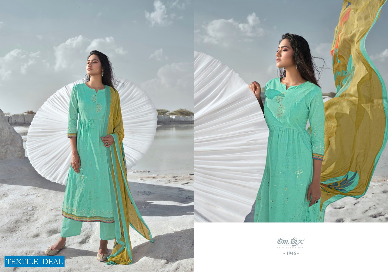 Omtex Shore Wholesale Lawn Cotton Handwork Salwar Suits