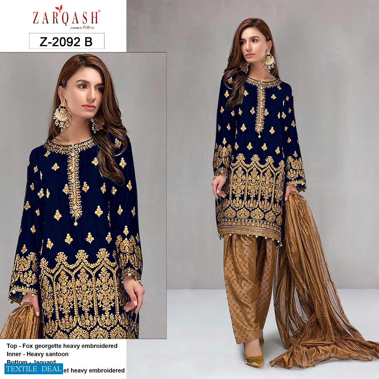 Zarqash Royal Soiree Wholesale Pakistani Concept Dress
