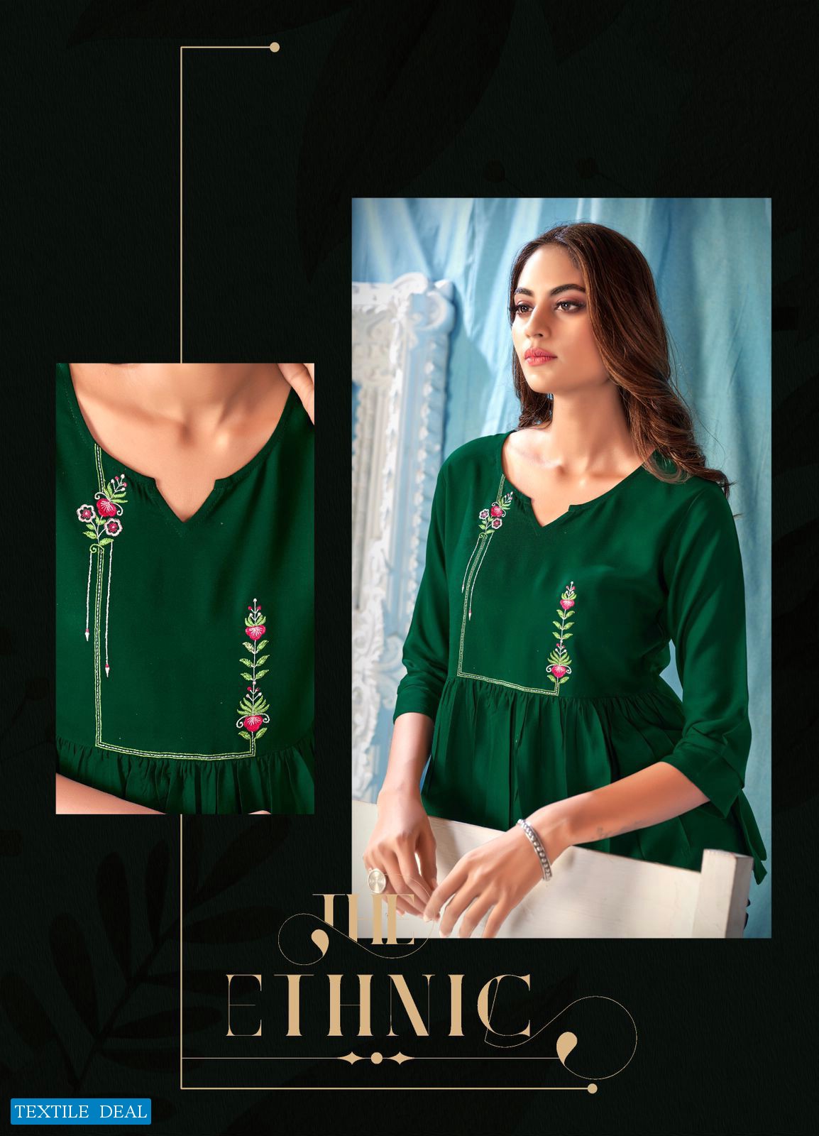 Ladyview Cool Crush Vol-3 Wholesale 14 Kg Reyon Embroidered Short Tops