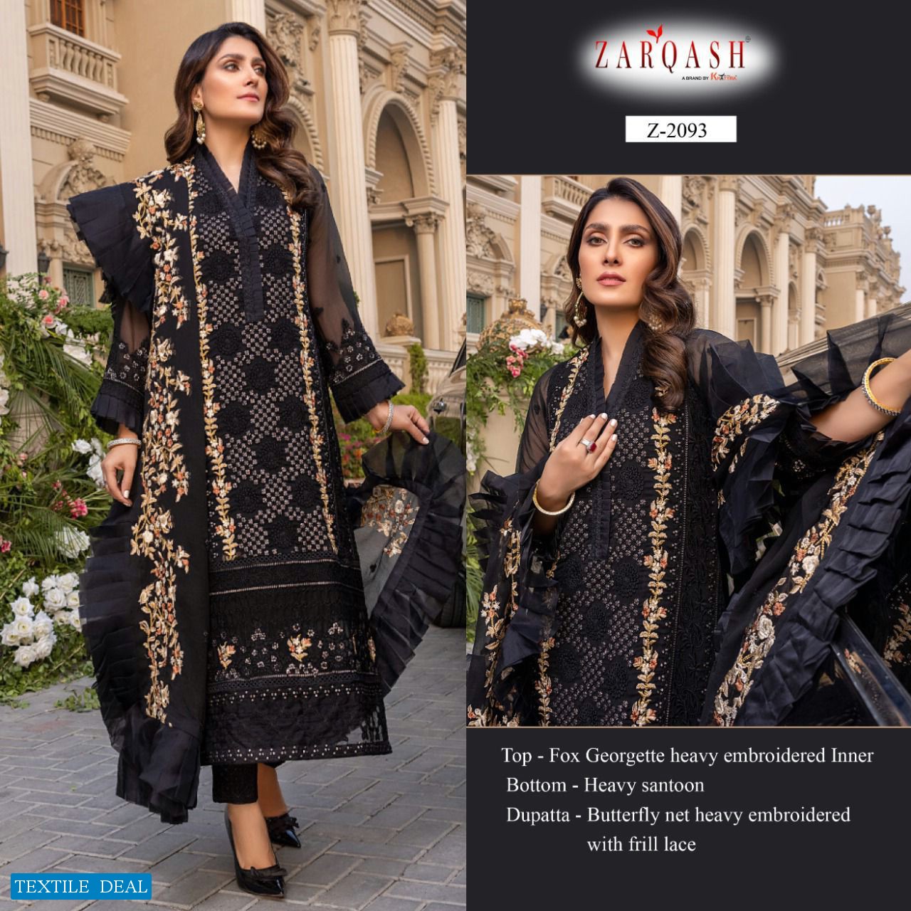 Zarqash Azure Luxe Wholesale Pakistani Concept Dress