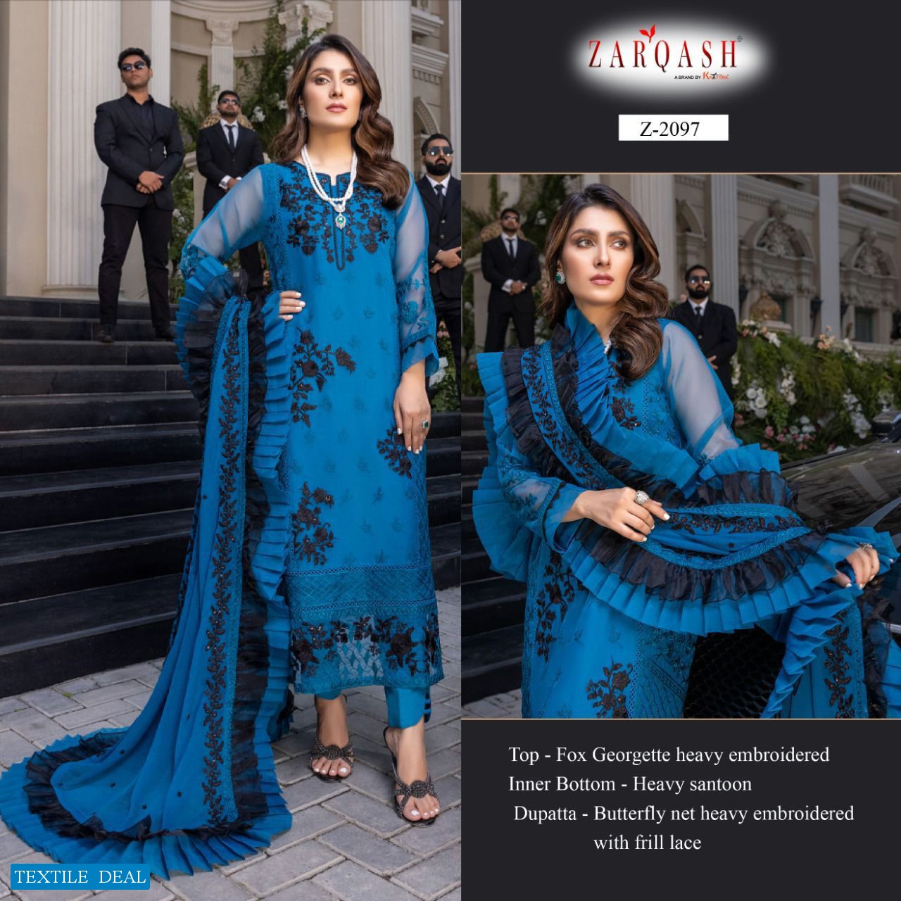 Zarqash Azure Luxe Wholesale Pakistani Concept Dress