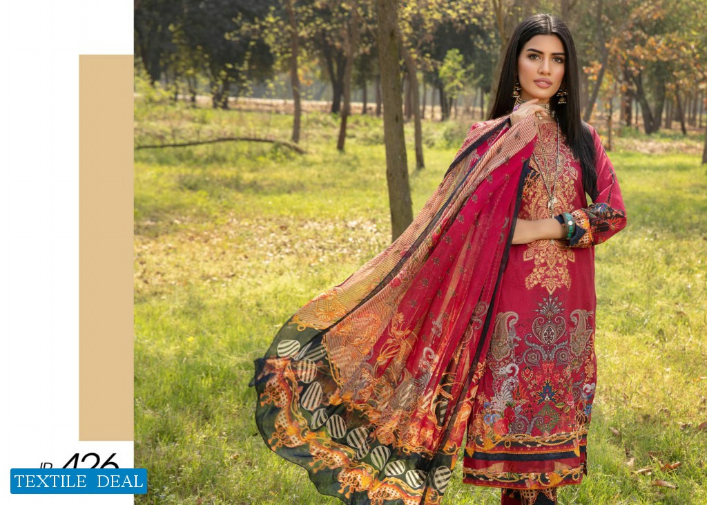 Johra Celeste Wholesale Jacquard Lawn Original Pakistani Dress