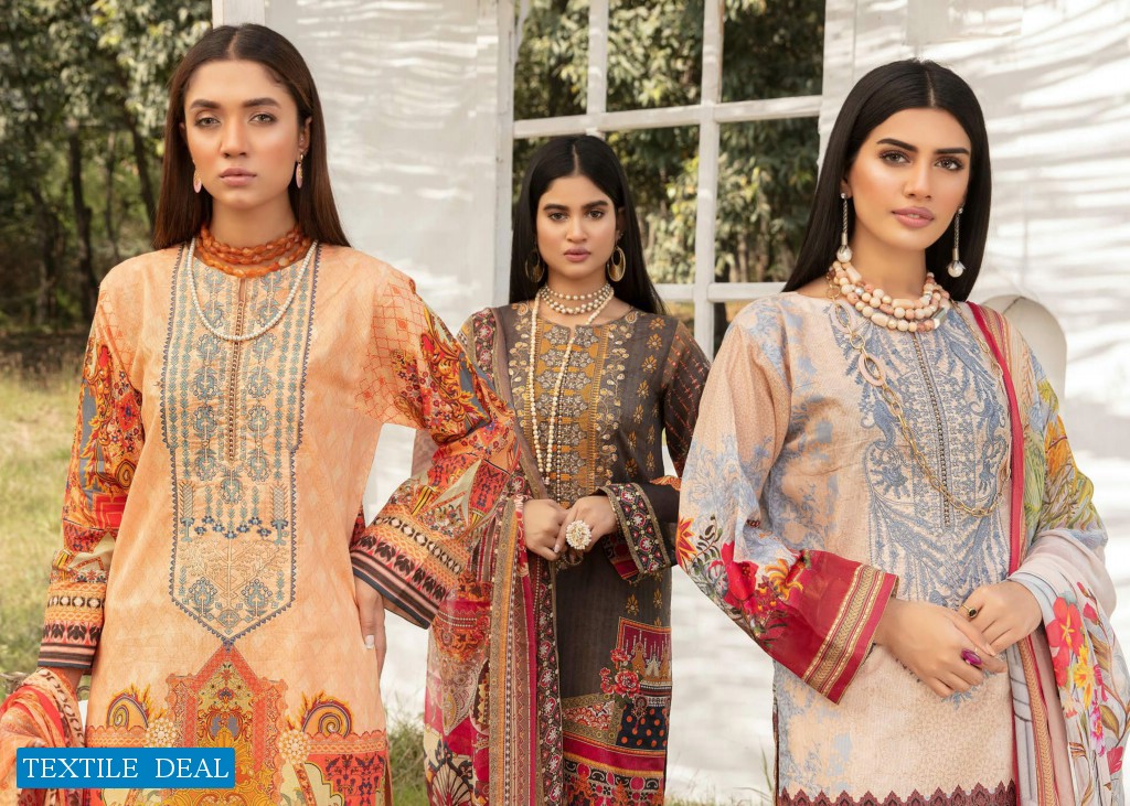 Johra Celeste Wholesale Jacquard Lawn Original Pakistani Dress